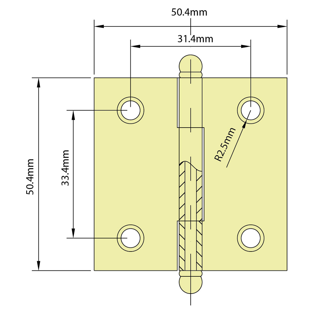 2” x 2” RESIDENTIAL HINGES
