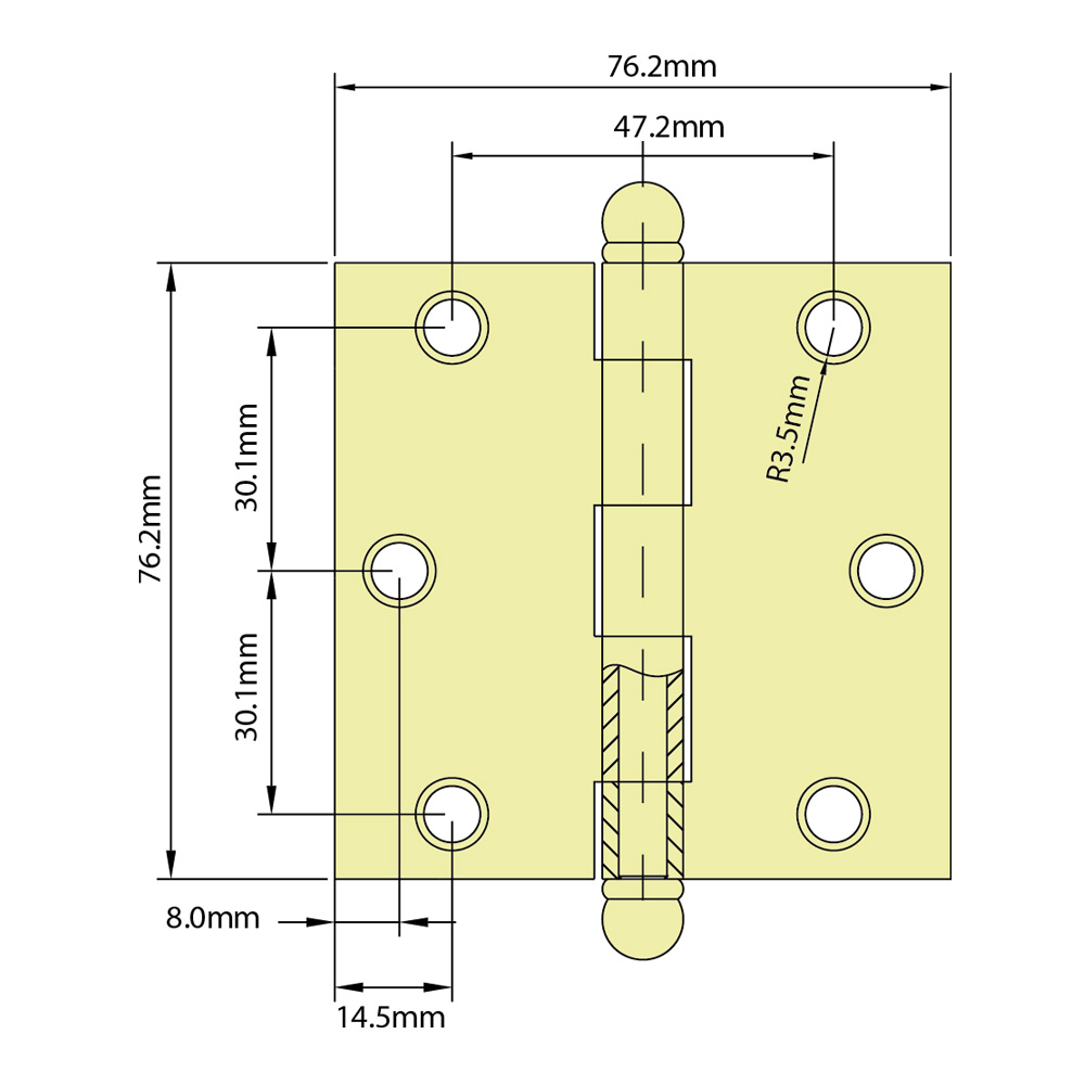 3” x 3” RESIDENTIAL HINGES